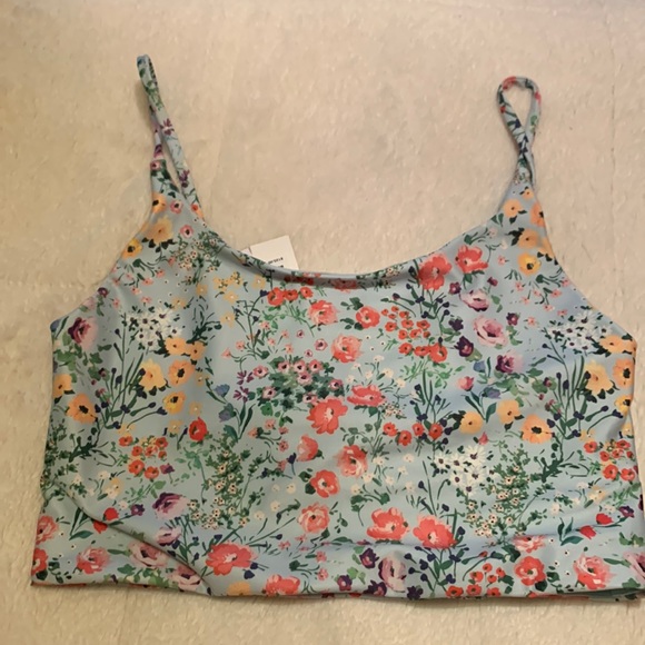 Alice + Olivia NWT Penny Scoop Crop Top Blue Floral Size Small - Picture 3 of 13